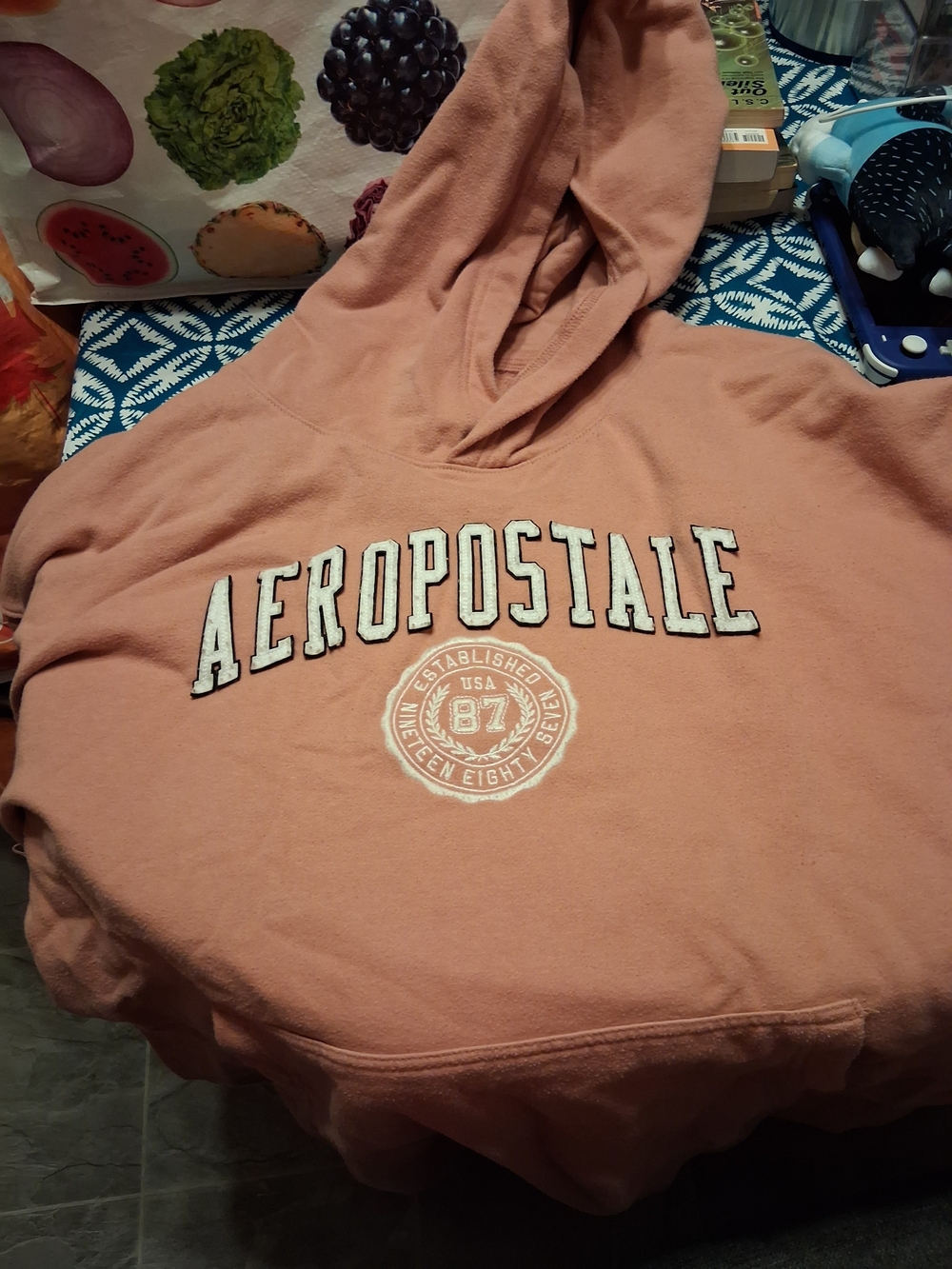 Aeropostale Dusty Pink Mens Branded Hoodie